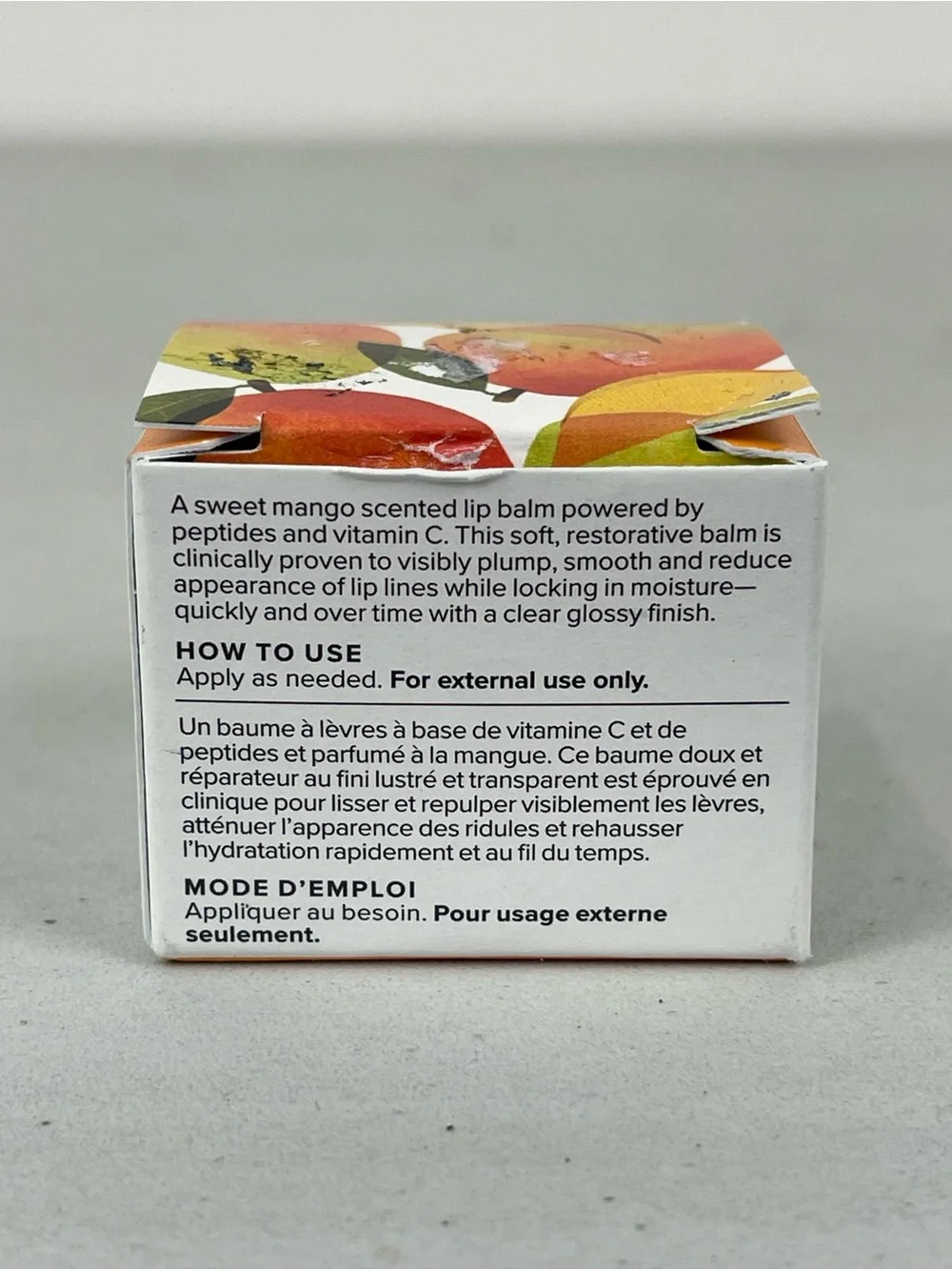 Farmacy Lip Smoothie Vitamin C + Peptide Lip Balm Mango NEW Clean Beauty
